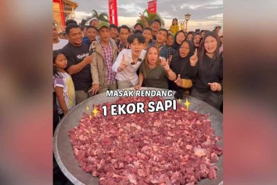Niat asal Willie mahu mengagihkan rendang daging yang sudah siap dimasak kepada 20,000 penduduk. - Foto Agensi