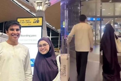 Tangkap layar perkongsian gambar Bella dan Syed Saddiq menerusi laman Instagram milik jenama fesyen, PrimaValet pada Ahad.
