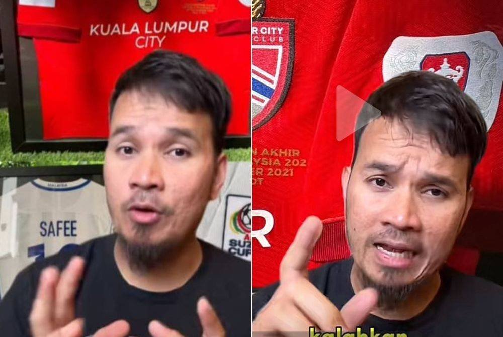 Baksniika menyifatkan jersi KL City milik Safee mempunyai sejarah tersendiri. Foto Tik Tok Baksniika.