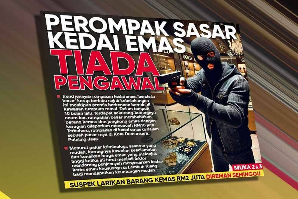 Laporan muka depan Sinar Harian pada Isnin.