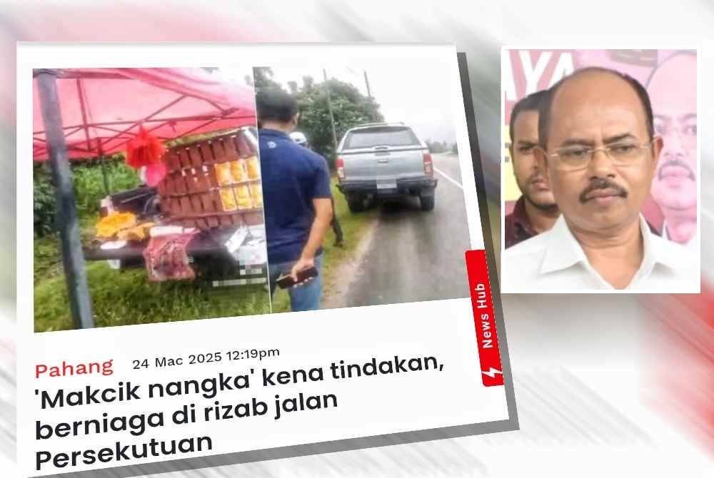 Tangkap layar mengenai makcik nanga dikenakan tindakan. Gambar kecil: Ir Razali