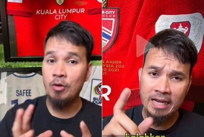 Baksniika menyifatkan jersi KL City milik Safee mempunyai sejarah tersendiri. Foto Tik Tok Baksniika.