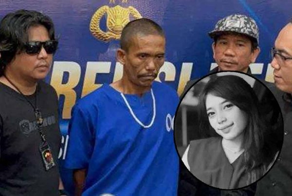 Ahmad Yani atau Amma (tengah) ditahan kerana didakwa membunuh Feni Ere. Foto Tribune News Indonesia.
