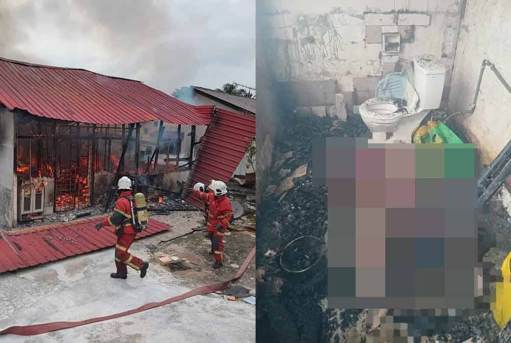 Bomba berusaha memadamkan kebakaran membabitkan sebuah rumah di Kampung Baru Sungai Chua, pada Selasa.