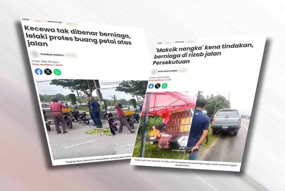 Laporan Sinar Harian mengenai pak cik petai dan mak cik nangka yang tular di laman sosial. 