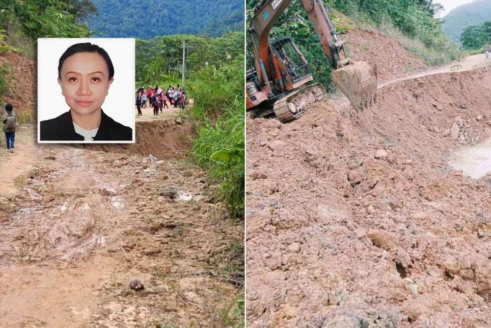 Menurut pakar kejadian tanah runtuh di Mukim Tatalan, Nabawan berisiko berulang akibat faktor geologi dan hujan lebat. Gambar kecil: Carolyn Melissa