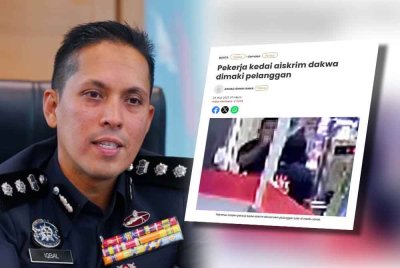 Mohd Iqbal (kiri), Laporan Sinar Harian berhubung insiden pekerja kedai aiskrim dakwa dimaki pelanggan