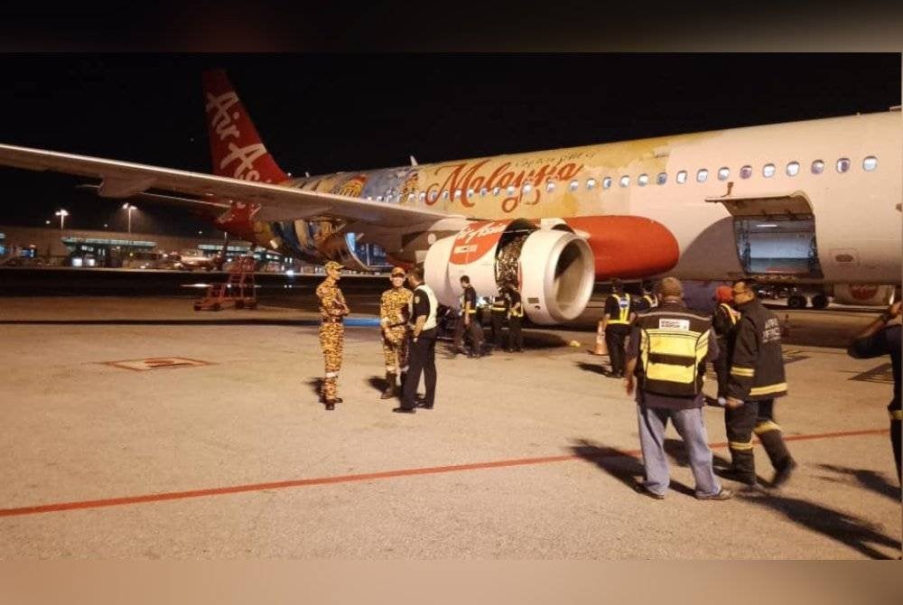 Keadaan di lokasi kejadian di KLIA 2.