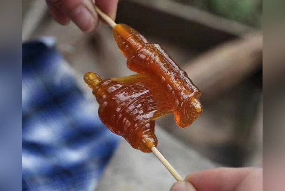 Gula-gula maltosa yang dikatan dimakan oleh kanak-kanak berkenaan. Gambar sumber Guangzhou Daily
