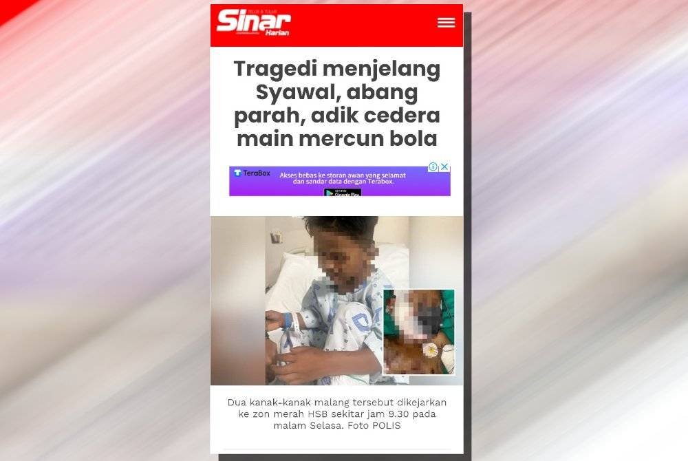 Laporan Sinar Harian.