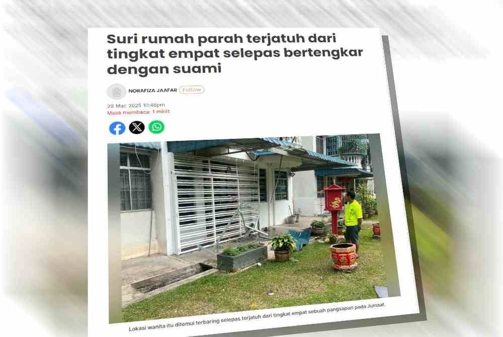 Laporan Sinar Harian berhubung kejadian pada Jumaat.