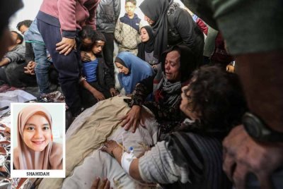 Israel mencabuli perjanjian gencatan senjata dengan terus melancarkan serangan ke atas penduduk Palestin. (Foto Xinhua) Gambar kecil: Shahidah