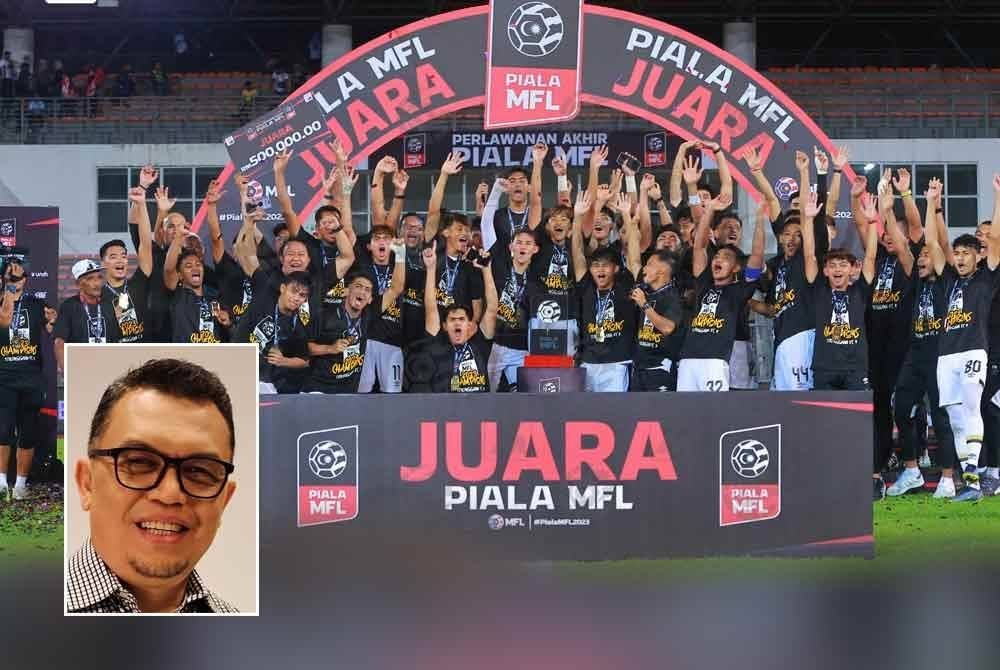 Terengganu FC II (TFC II) muncul juara edisi pertama Piala MFL 2023 selepas menewaskan Johor Darul Ta'zim (JDT) II pada aksi final. Gambar kecil: Zainal Abidin