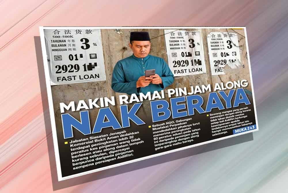 Laporan muka depan Sinar Ahad.