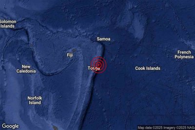 Gempa bumi kuat bermagnitud 7.0 pada skala Richter dilaporkan berlaku berdekatan negara kepulauan Pasifik, Tonga pada Ahad, jam 8.18 malam.