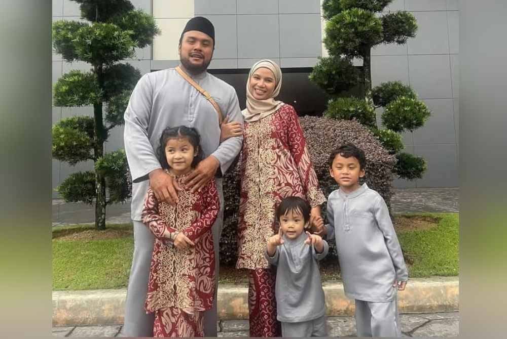 Keluarga bahagian Ziyad bersama isteri, Zafira dan anak-anak. Foto Instagram Ziyad Zolkefli.