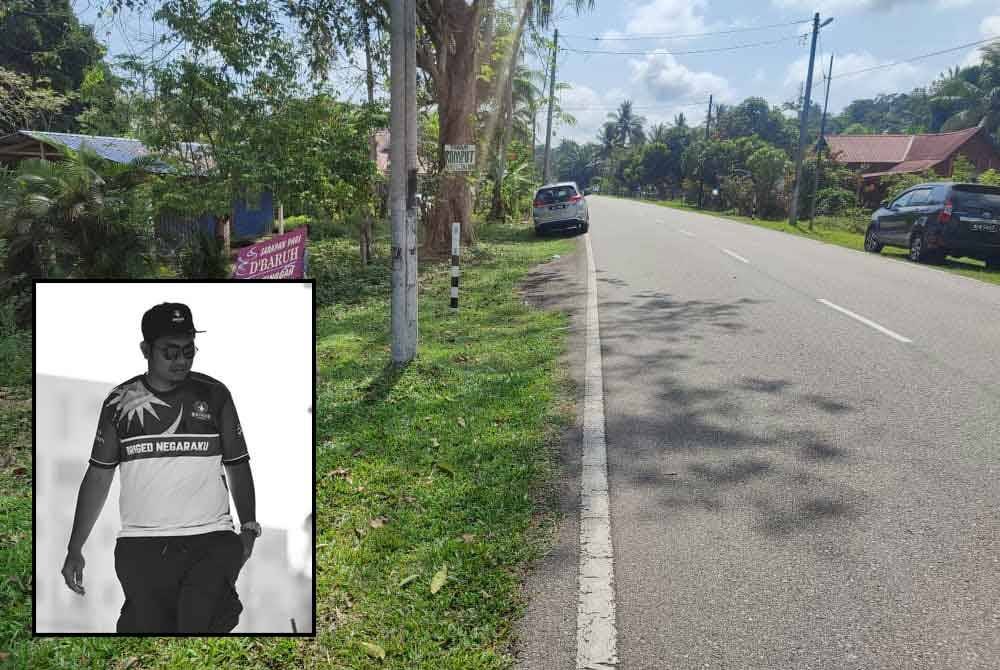 Lokasi Syed Ridwan terlibat dalam kemalangan ketika berjalan kaki ke masjid untuk solat Subuh.