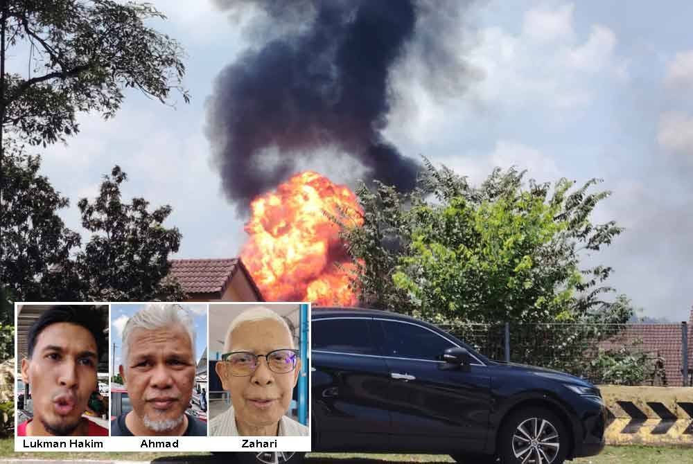 Keadaan api masih marak setakat tengah hari pada Selasa.