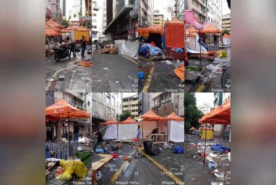 Operasi pembersihan intensif ini dilaksanakan sejurus selepas penutupan bazar