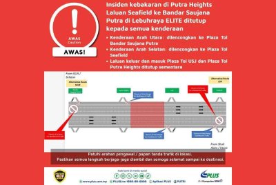 Infografik dimuat naik PLUS di Facebook pada Selasa.