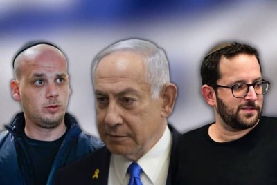 Netanyahu menyelar proses siasatan tersebut yang didakwa kononnya bermotifkan politik selepas penahanan Feldstein (kiri) dan Urich pada Isnin.