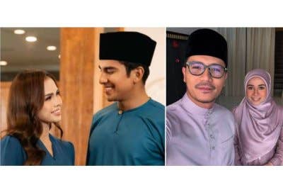 Syed Saddiq dan Bella Astilah. (Kanan: Fattah Amin dan Amira Othman.)