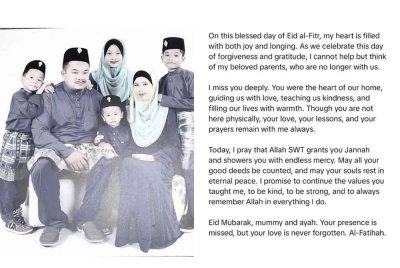 Foto yang turut dimuat naik oleh pengguna TikTok, Adamuqq. Foto kanan, luahan Adamuqq.