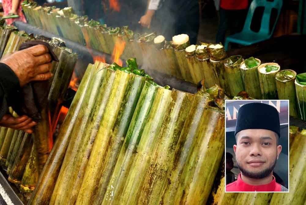 NurFaliq Ilman (foto kecil) mengakui terpaksa naikkan harga kerana saiz buluh besar daripada pesanan yang dibuat.