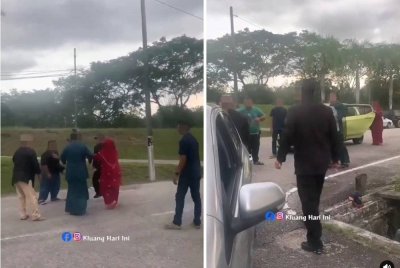 Tangkap layar rakaman video yang tular di Facebook.