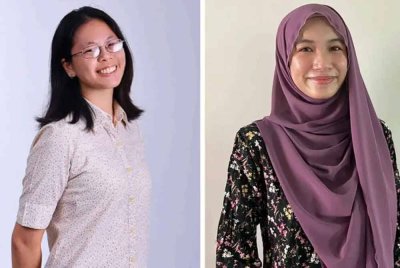 Athena (kiri) merancang melanjutkan pengajian dalam aliran sains data (kerajaan) dan Namira (kanan) berhasrat mengambil jurusan sains dan kejuruteraan alam sekitar.