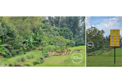 Kewujudan papan tanda yang memberi amaran kepada orang ramai untuk tidak menceroboh kawasan tersebut dilepas pandang, meskipun taman berkenaan boleh dilihat daripada Jalan USJ17/1. Foto Facebook SJ Echo