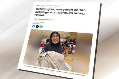 Laporan Sinar Harian berhubung kehilangan pensyarah Unitar, keluarga rayu bantuan orang ramai.