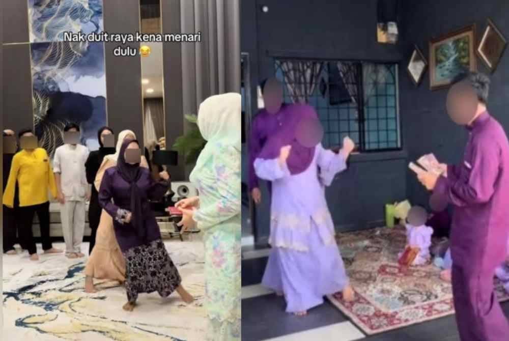 Ramai melakukan trend menari di TikTok ketika acara pemberian duit raya sempena sambutan Aidilfitri.