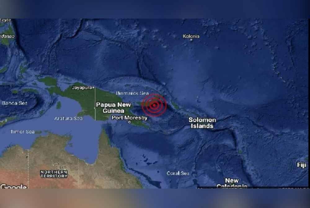 Gempa bumi berukuran 6.9 magnitud melanda luar pantai Papua New Guinea awal pagi Sabtu waktu tempatan.