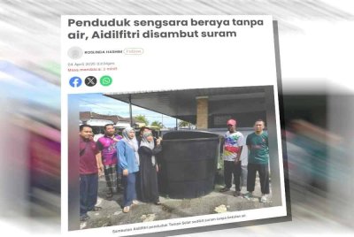 Laporan Sinar Harian pada Jumaat.