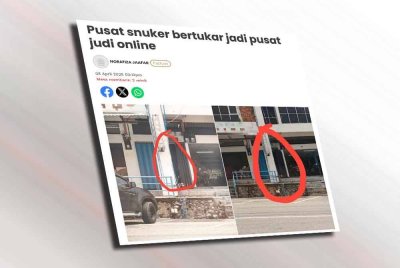 Laporan Sinar Harian mengenai sebuah pusat snuker di pekan Kuala Pilah didakwa dijadikan pusat judi dalam talian dan beroperasi secara terbuka.