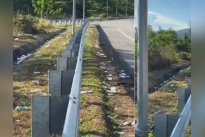Kerajaan Pahang meluahkan rasa kesal dengan tindakan segelintir pengguna jalan raya yang tidak bertanggungjawab membuang sampah di bahu jalan Lingkaran Tengah Utama (LTU). Gambar fail