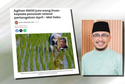 Laporan Sinar Harian pada Sabtu. (Gambar kecil: Mohd Ashraf Mustaqim)