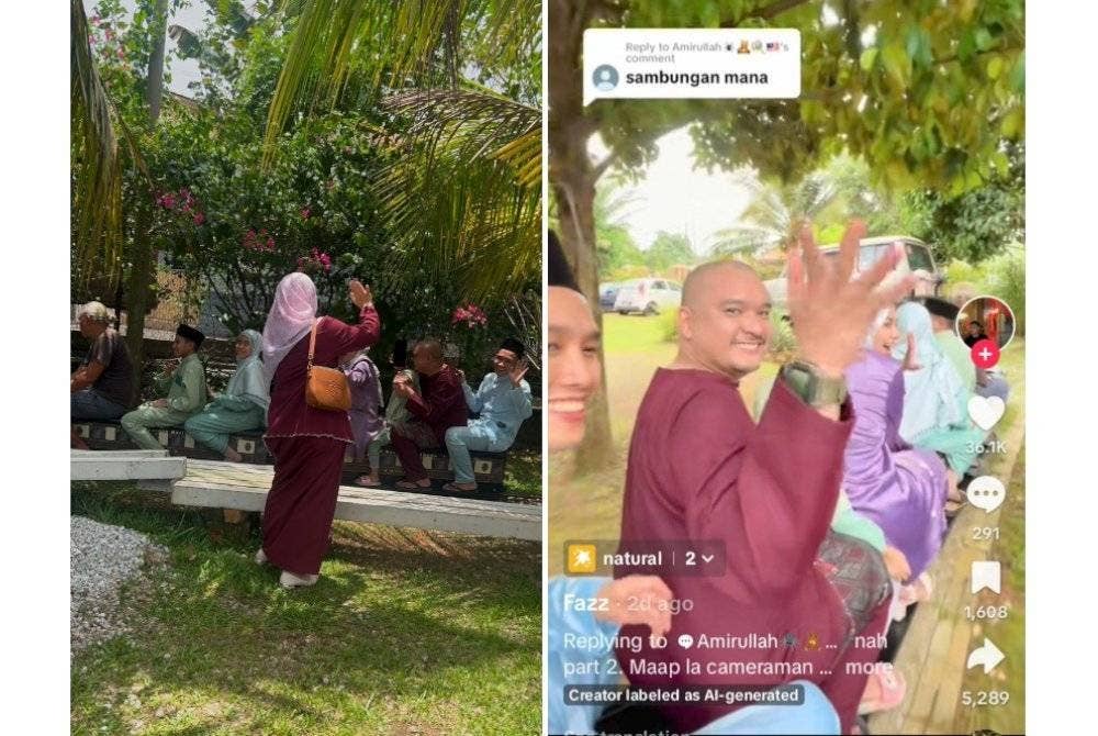 Muhamad Fazrin sempat merekod video kenang-kenangan di atas kereta api mini tersebut.