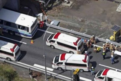 Lima rakyat Malaysia cedera nahas dua bas pelancong di Tokyo. Foto Agensi