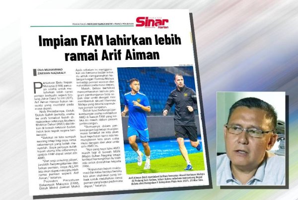 Laporan Sukan Sinar pada Sabtu. Gambar kecil: Mohd Sadek