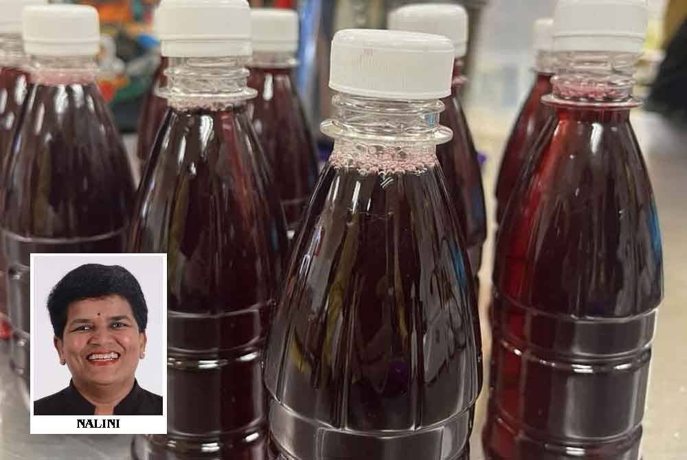 Kordial roselle yang dihasilkan peserta. 