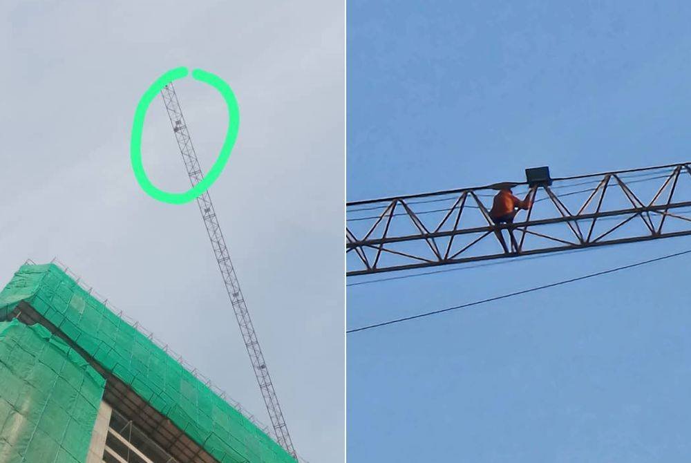 Seorang lelaki memanjang menara kren tanpa disedarinya selepas mendakwa terdengar bisikan sebaik bangun tidur awal pagi tadi dalam kejadian di kawasan tapak pembinaan di Luyang.