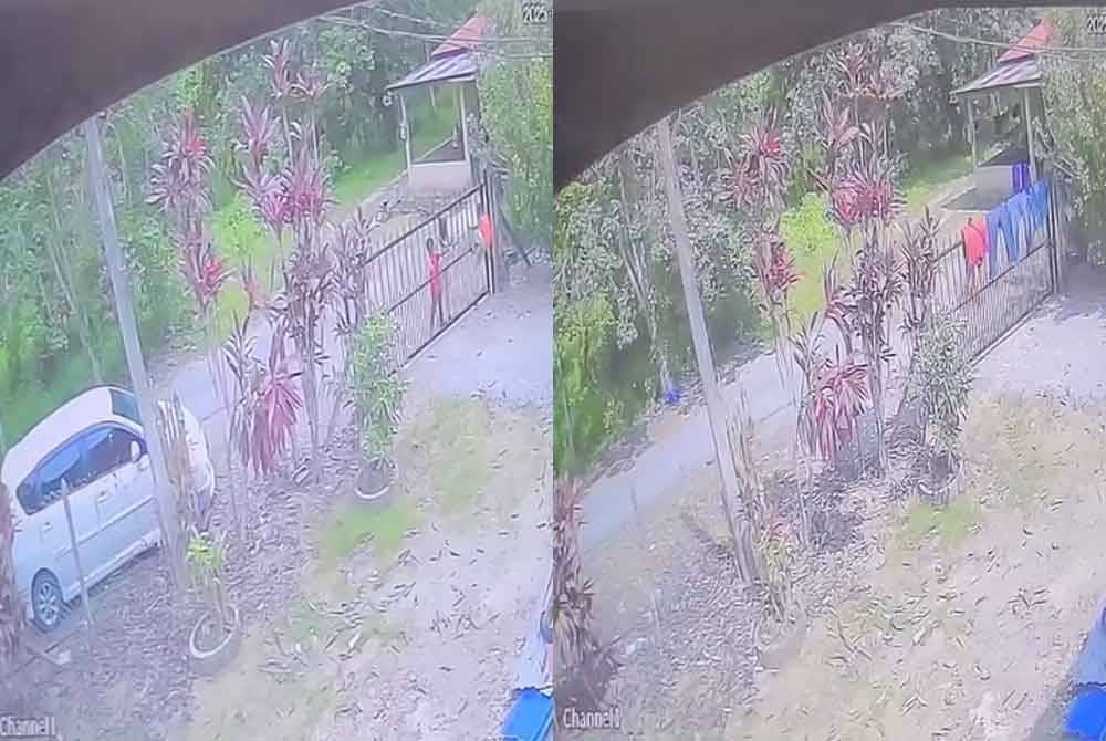 Tangkap layar rakaman CCTV yang dikongsi Nor Zaihan di media sosialnya.