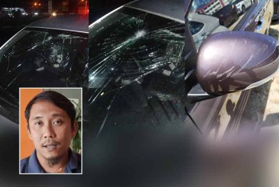 Antara kerosakan yang perlu ditanggung pengusaha membawa kenderaan baharu menggunakan treler apabila terkena dahan pokok sepanjang laluan Kota Kinabalu ke pantai timur Sabah. Gambar kecil: Masrul