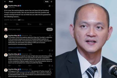 Hantaran Kian Ming di X pada Isnin.