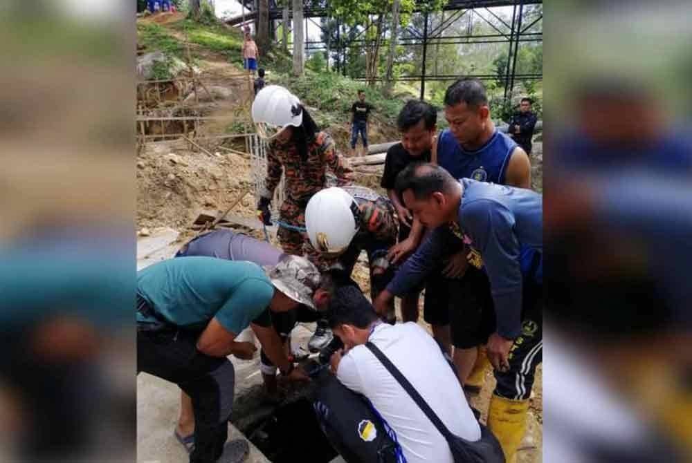 Tiga pekerja maut dipercayai lemas akibat terperangkap dalam lubang pembetung.