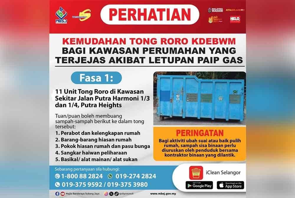 Sebarang pertanyaan lanjut boleh diajukan melalui talian1-800-88-28240.