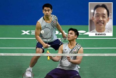 Gandingan nombor dua dunia, Goh Sze Fei-Nur Izzuddin Rumsani turut menggalas cabaran negara di Ningbo. Foto AFP