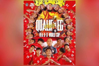 Indonesia mengesahkan tiket ke Piala Dunia B-17 selepas menewaskan Yemen. Foto Facebook TIMNAS INDONESIA